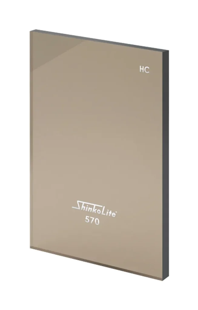 แผ่น shinkolite 570 สีน้ำตาล/สีชท