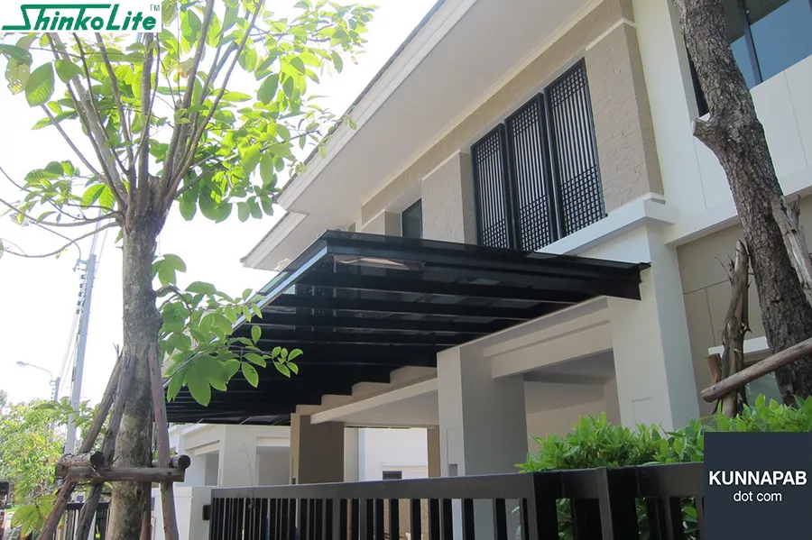 แบบหลังคาโรงจอดรถหน้าบ้าน