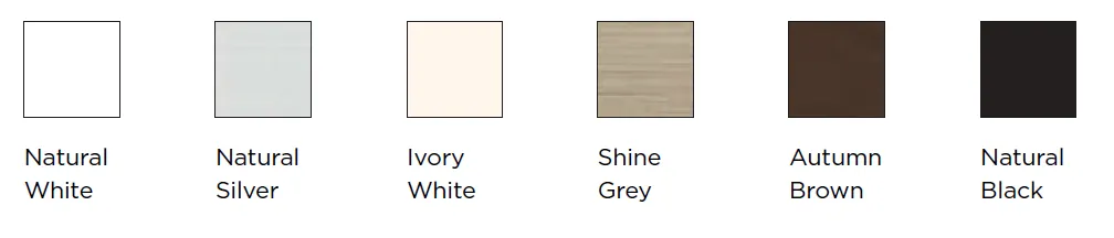 สีทั้ง 6 ของอลูมิเนียมทอสเท็ม