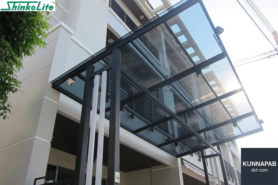 หลังคาแผ่นอะคริลิคShinkoLite KUNNAPAB รุ่นโปร่งแสง